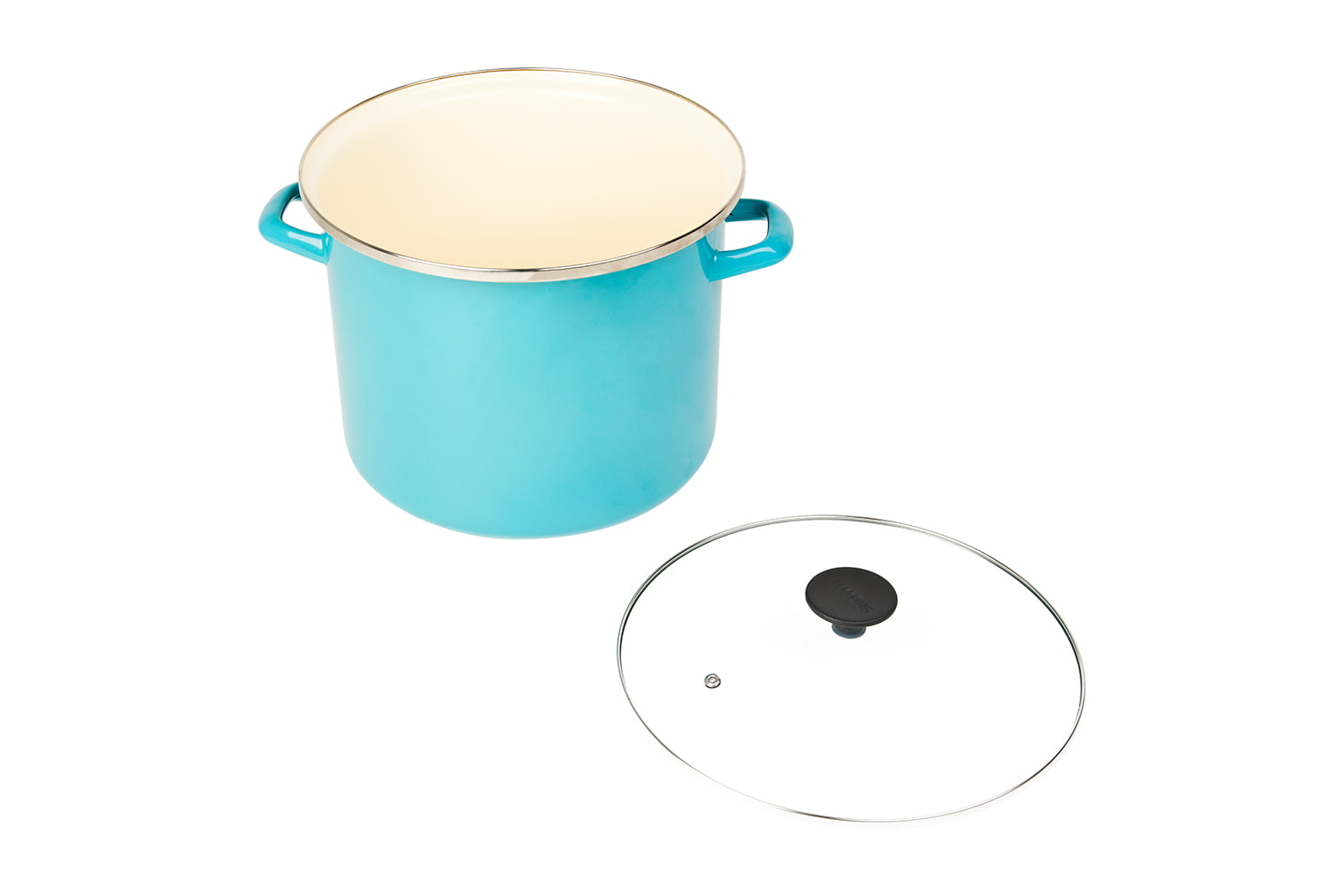 Posuđe od 12qt/26cm Emajlirani čelični lonac s ručkom i poklopcem, XL veliki, Specialty Nonstick