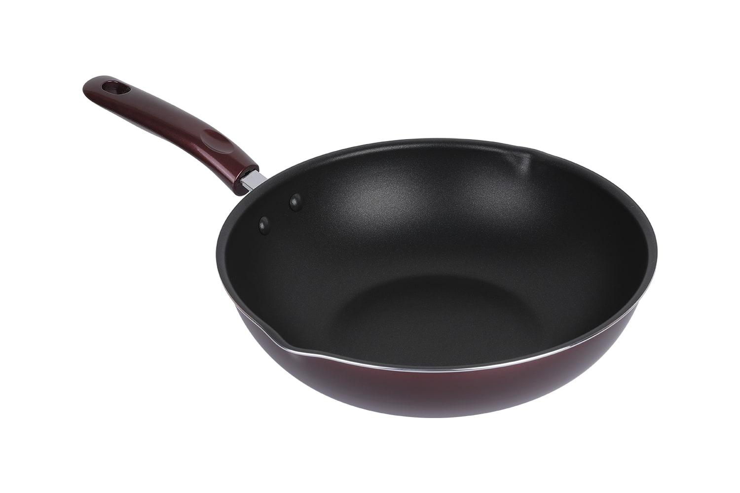 CLB3031D Wok-sa ​​staklenim poklopcem 30 wok, plameni wok, wok koji se ne lijepi